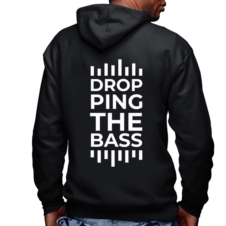 Blusa Moletom Dropping The Bass Masculina com Capuz e Zíper