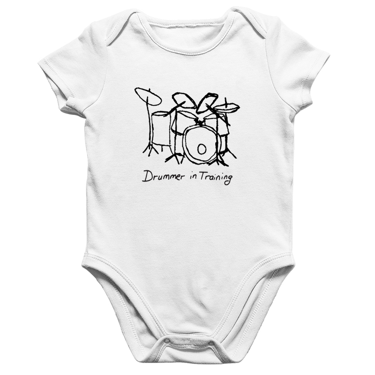 Body Bebê Algodão Drummer in Training - Branco