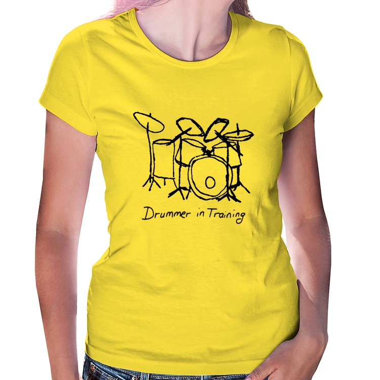 Baby Look Drummer in Training - Amarela