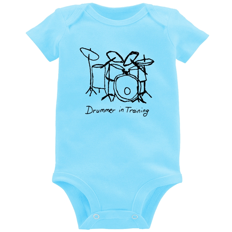 Body Bebê Drummer in Training - Azul Bebê