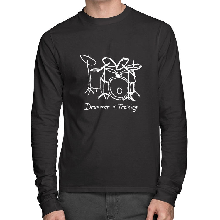 Camiseta Algodão Drummer in Training Manga Longa