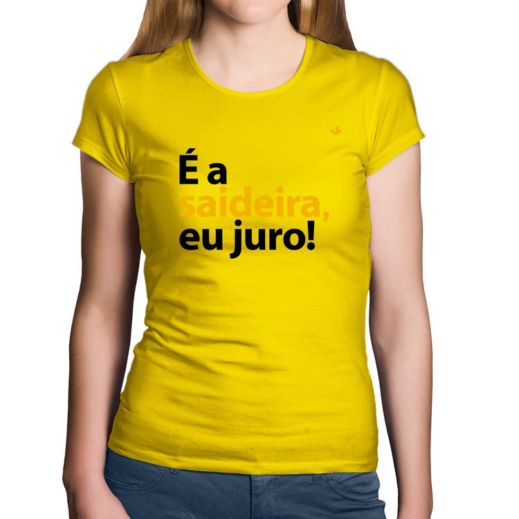 Baby Look Algodão É a saideira, eu juro! - Amarela