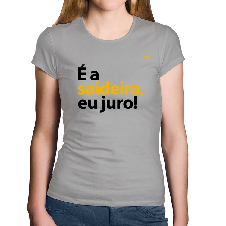 Baby Look Algodão É a saideira, eu juro! - Cinza