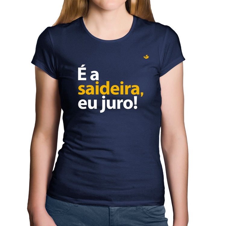 Baby Look Algodão É a saideira, eu juro! - Marinho