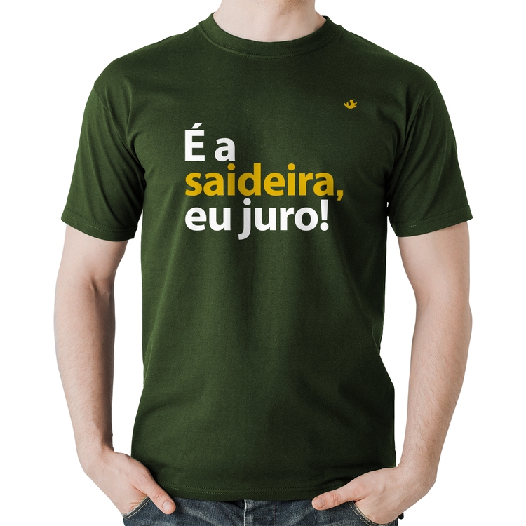 Camiseta Algodão É a saideira, eu juro! - Musgo