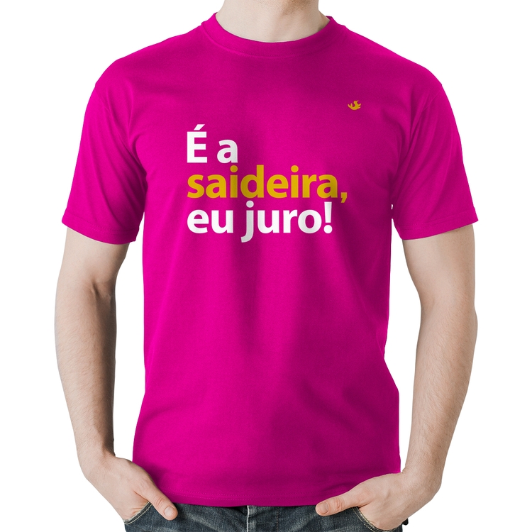 Camiseta Algodão É a saideira, eu juro! - Rosa