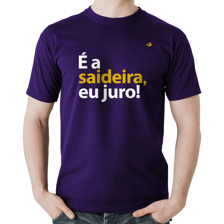 Camiseta Algodão É a saideira, eu juro! - Roxa