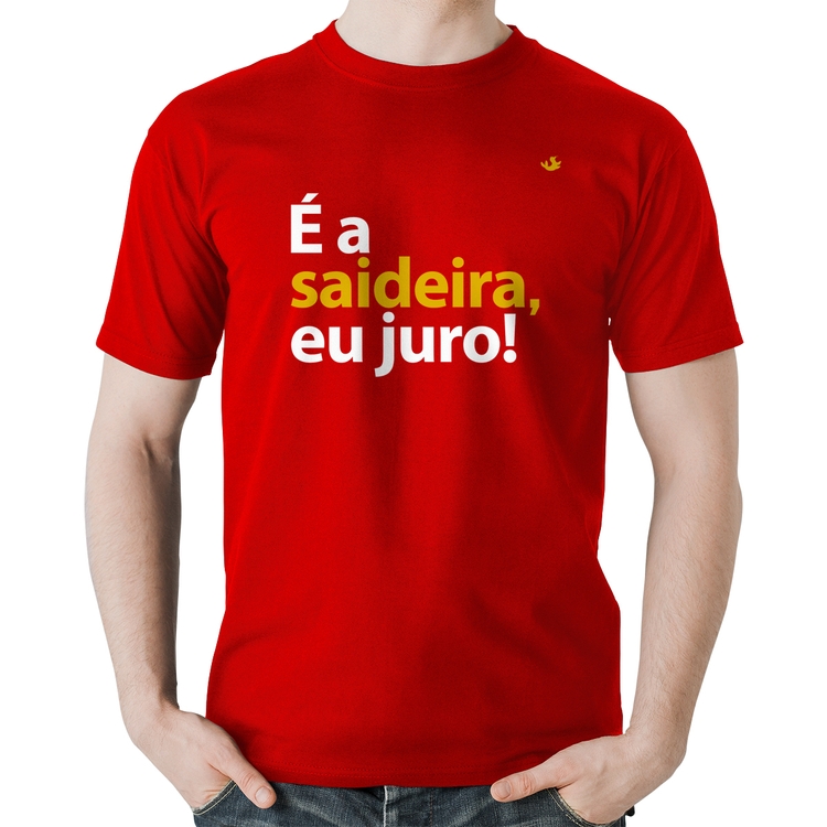 Camiseta Algodão É a saideira, eu juro! - Vermelha