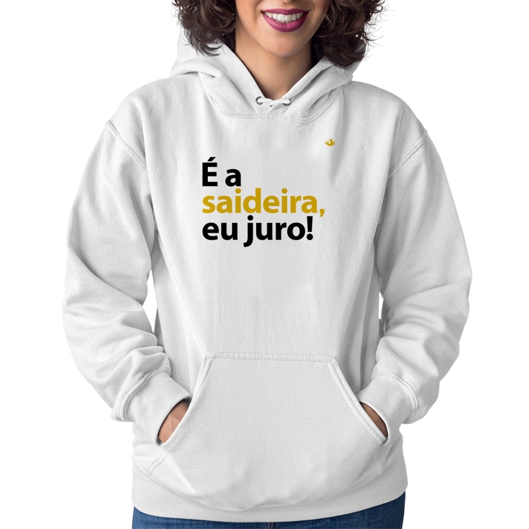 Moletom Feminino É a saideira, eu juro! - Branco