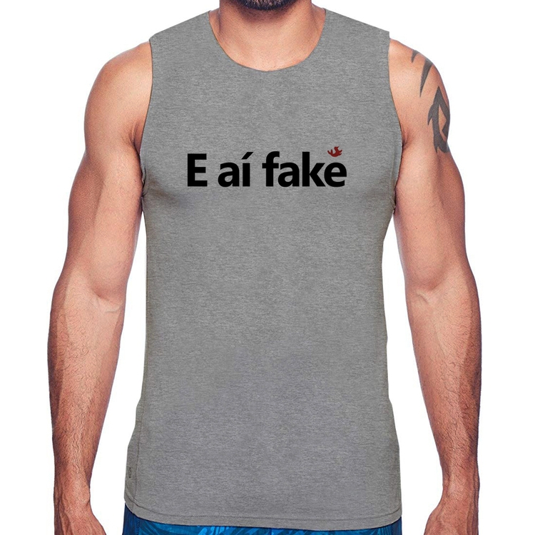 Regata E aí fake - Cinza