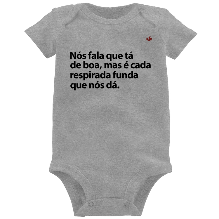 Body Bebê É cada respirada funda que nós dá - Cinza