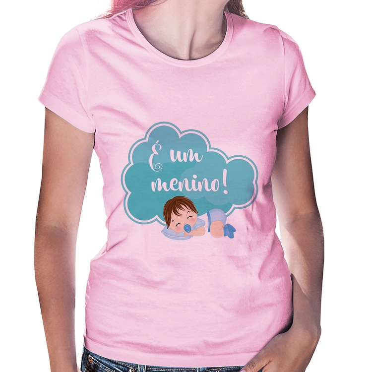 Baby Look É um menino - Rosa Bebê