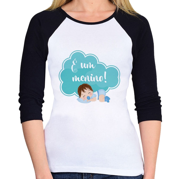 Baby Look Raglan É um menino Manga 3/4