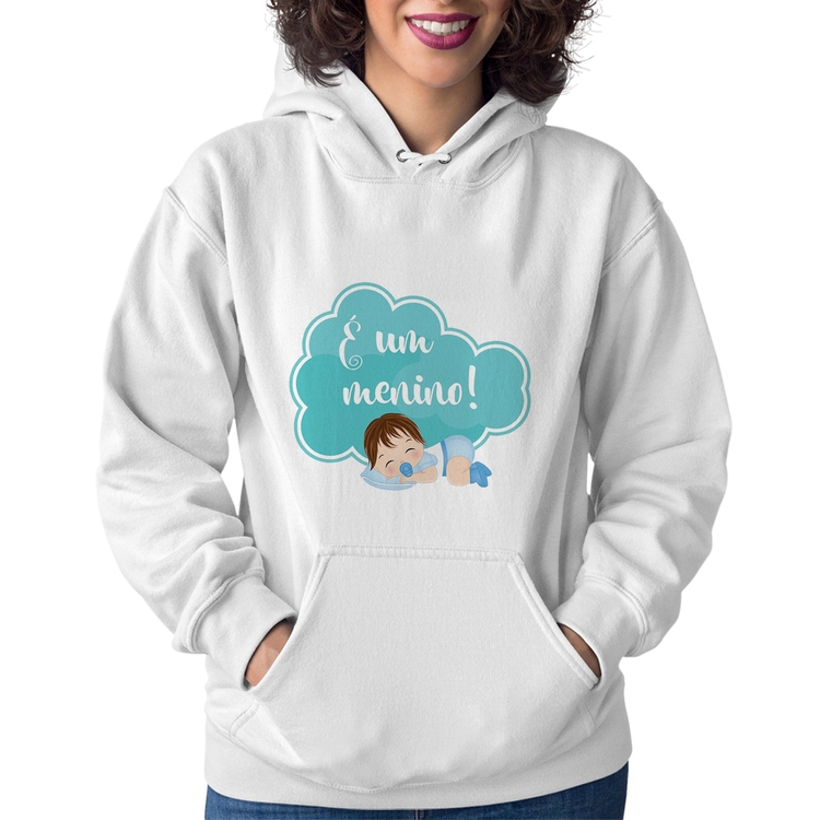 Moletom Feminino É um menino - Branco