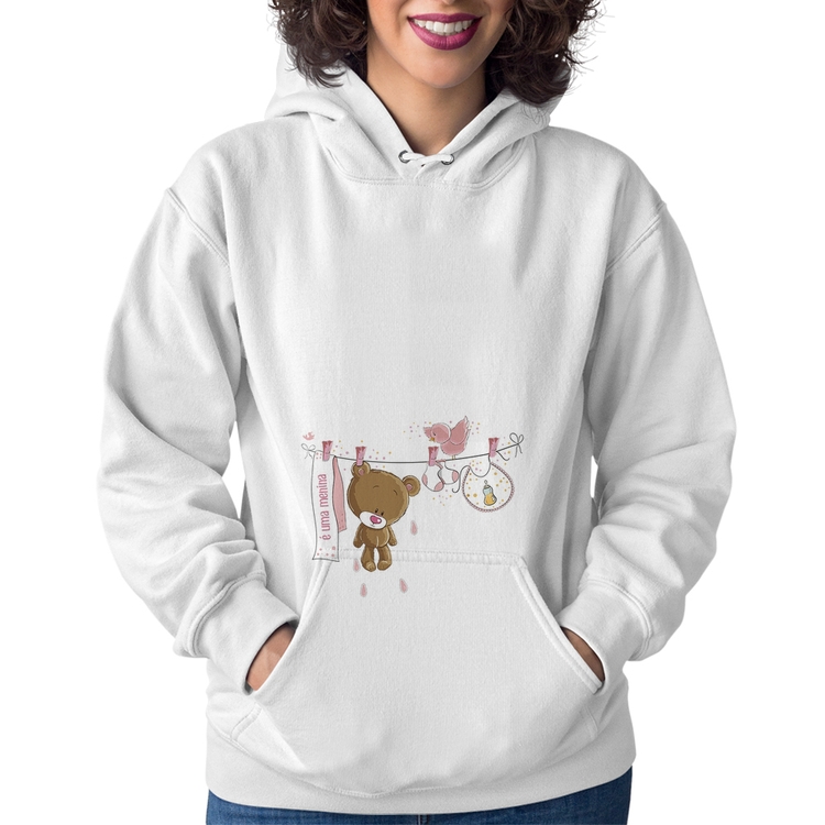 Moletom Feminino É uma menina - Branco