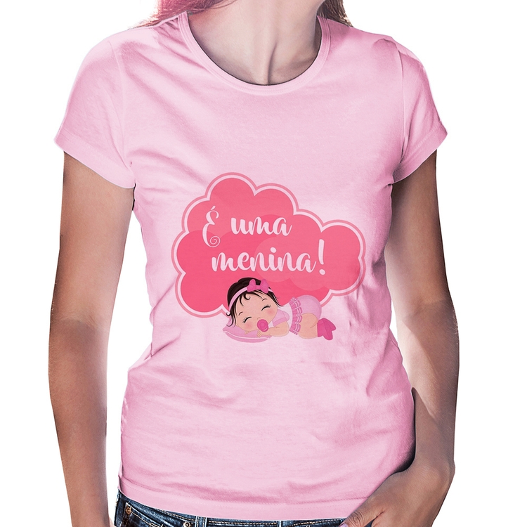 Baby Look É uma uma menina - Rosa Bebê