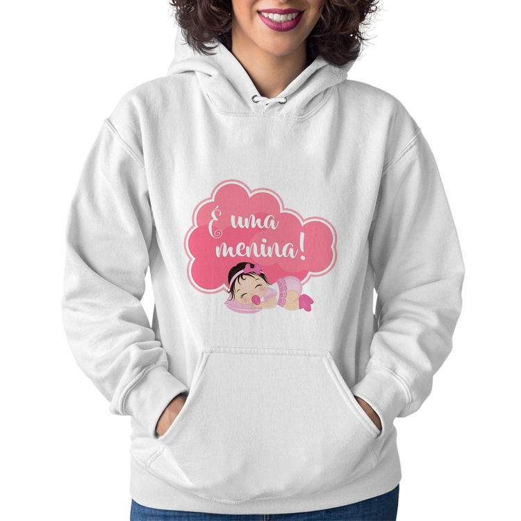 Moletom Feminino É uma uma menina - Branco