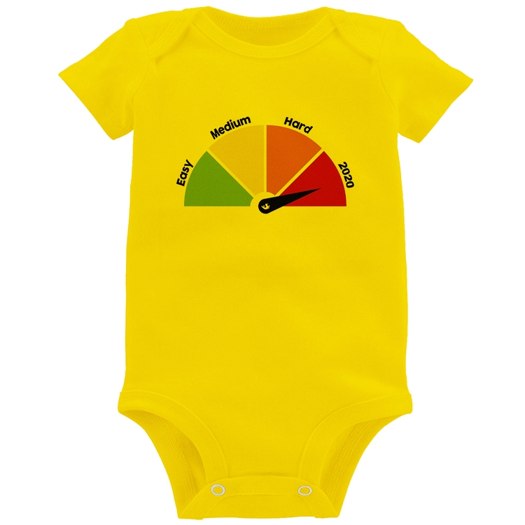 Body Bebê Easy, Medium, Hard, 2020 - Amarelo