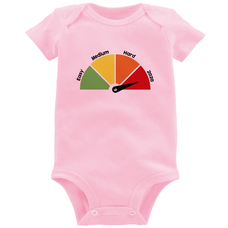 Body Bebê Easy, Medium, Hard, 2020 - Rosa Bebê