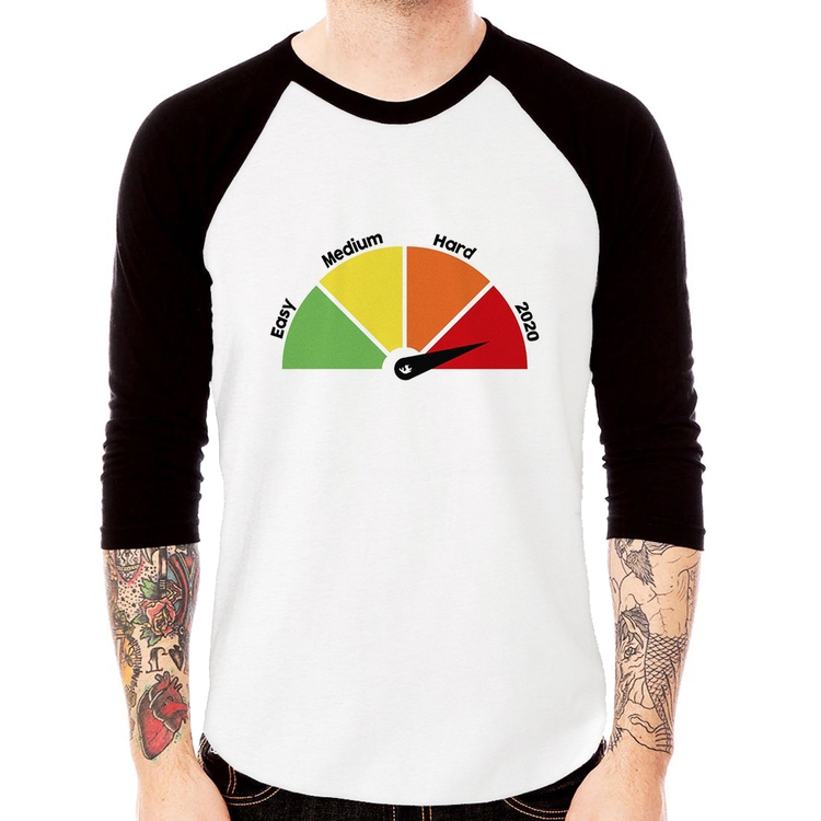 Camiseta Raglan Easy, Medium, Hard, 2020 Manga 3/4