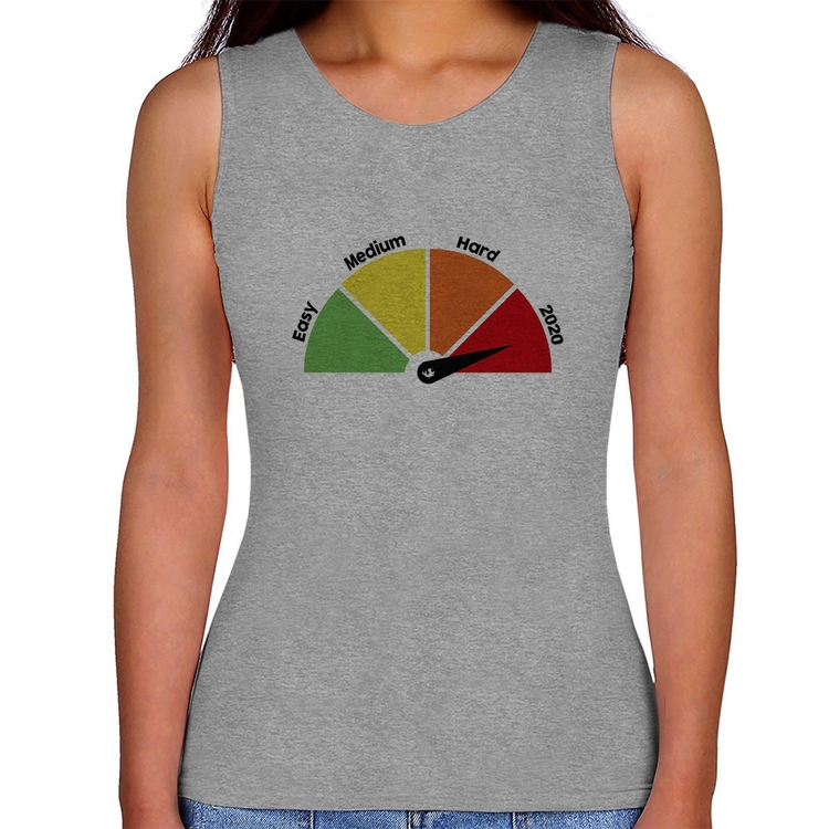 Regata Feminina Easy, Medium, Hard, 2020 - Cinza