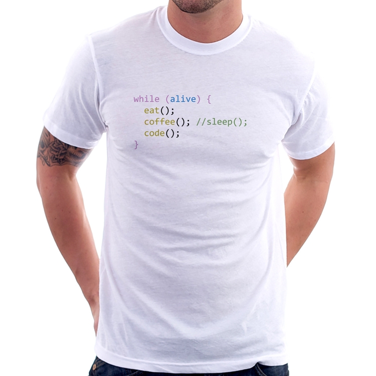 Camiseta Eat Coffee Code