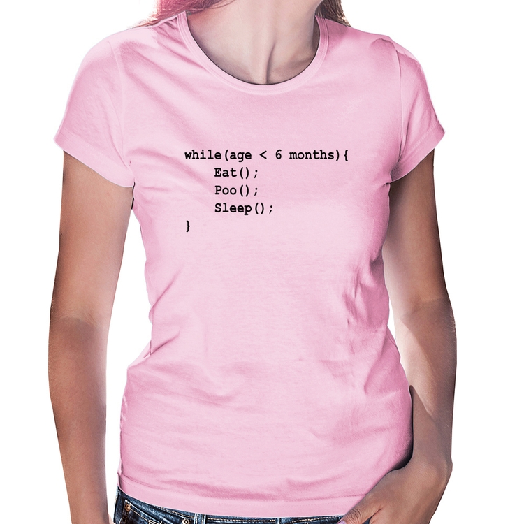 Baby Look Eat Poo Sleep Código - Rosa Bebê