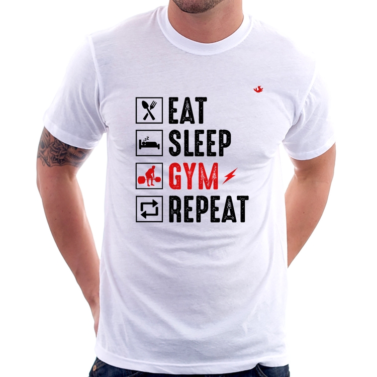Camiseta Eat, Sleep, Gym, Repeat