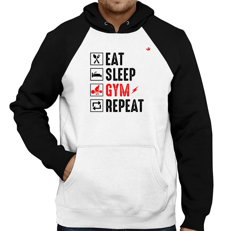 Moletom Eat, Sleep, Gym, Repeat