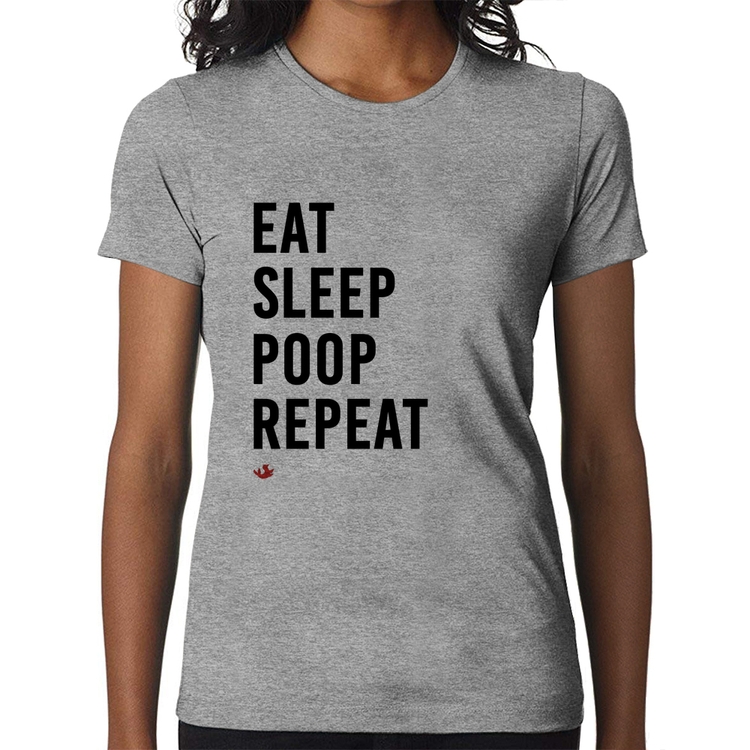 Baby Look Eat, Sleep, Poop, Repeat - Cinza