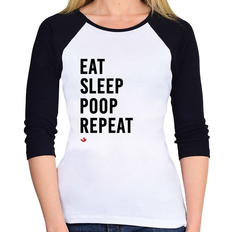Baby Look Raglan Eat, Sleep, Poop, Repeat Manga 3/4