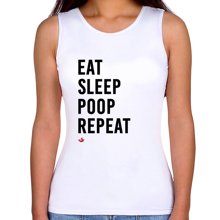 Regata Feminina Eat, Sleep, Poop, Repeat