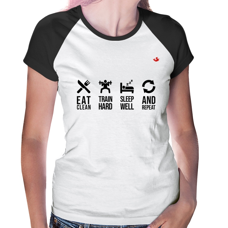 Baby Look Raglan Eat, train, sleep, repeat