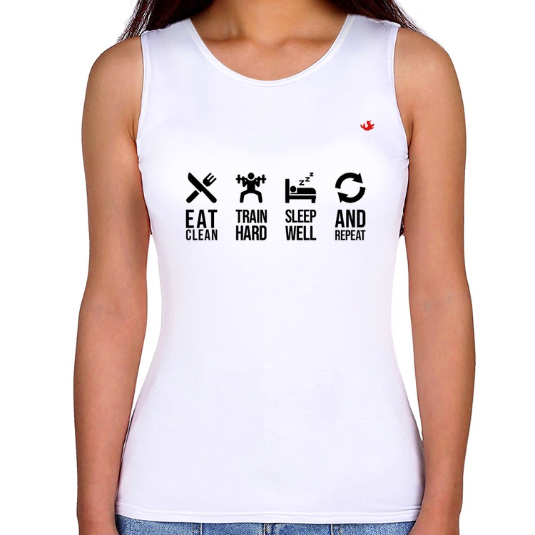 Regata Feminina Eat, train, sleep, repeat