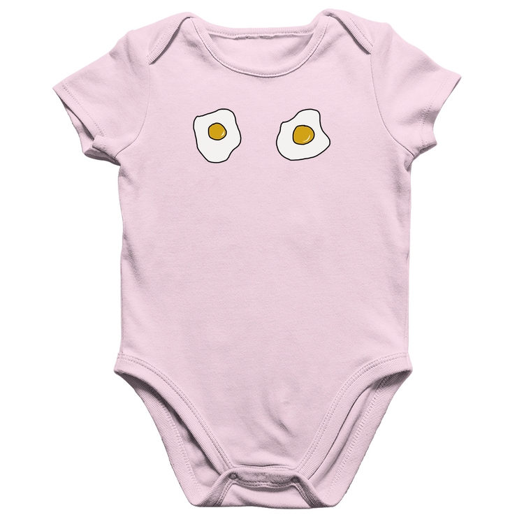 Body Bebê Algodão Eggs - Rosa Bebê