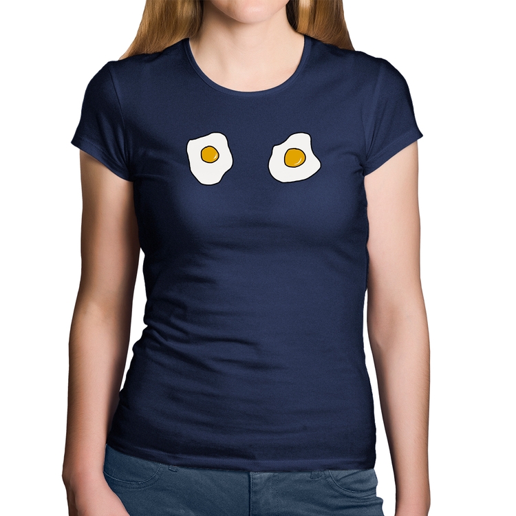 Baby Look Algodão Eggs - Marinho