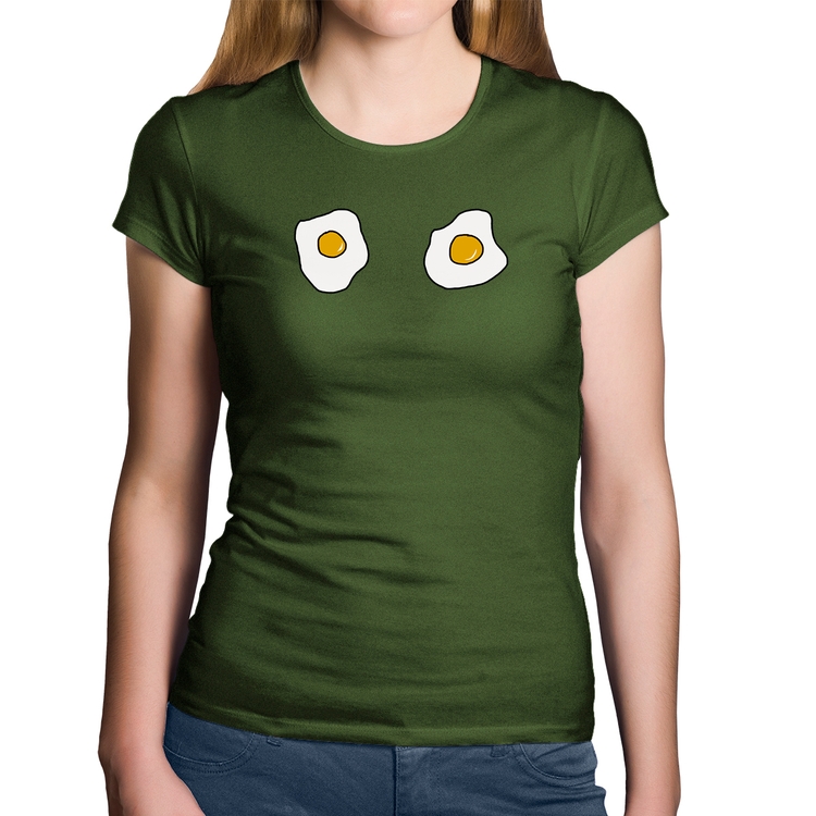 Baby Look Algodão Eggs - Musgo