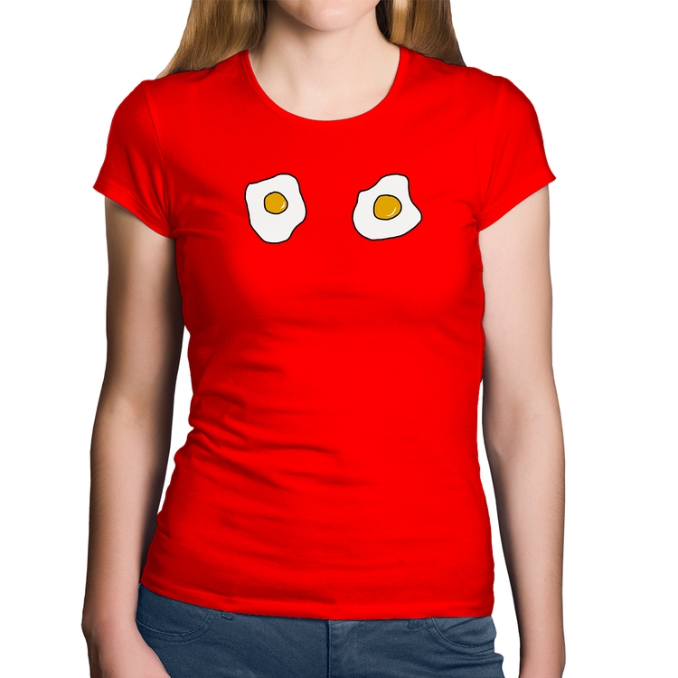 Baby Look Algodão Eggs - Vermelha