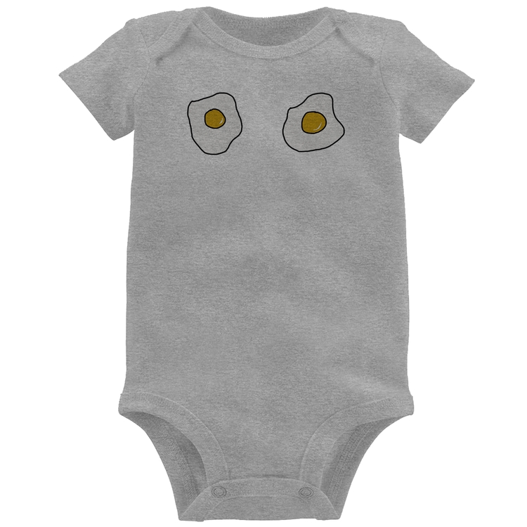 Body Bebê Eggs - Cinza