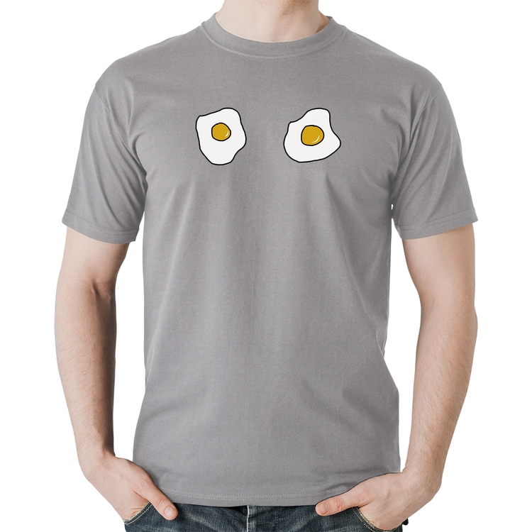 Camiseta Algodão Eggs - Cinza