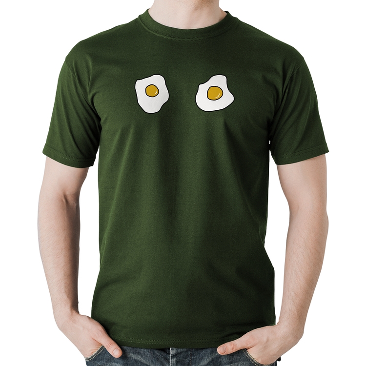 Camiseta Algodão Eggs - Musgo