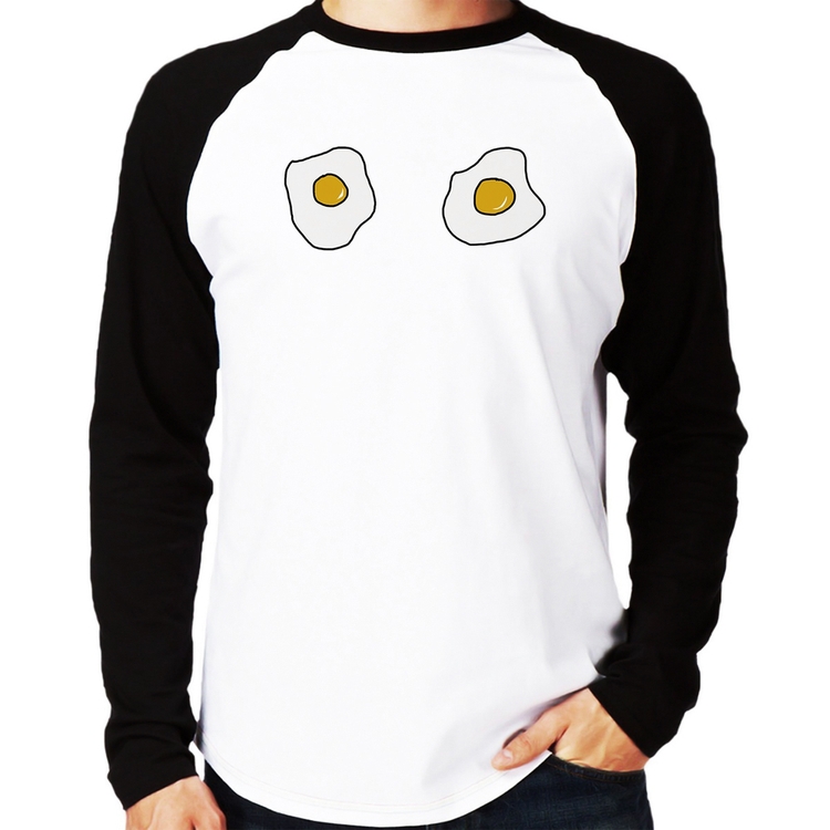 Camiseta Raglan Eggs Manga Longa