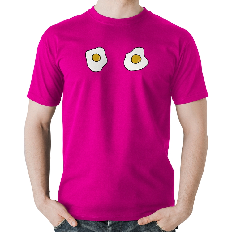 Camiseta Algodão Eggs - Rosa