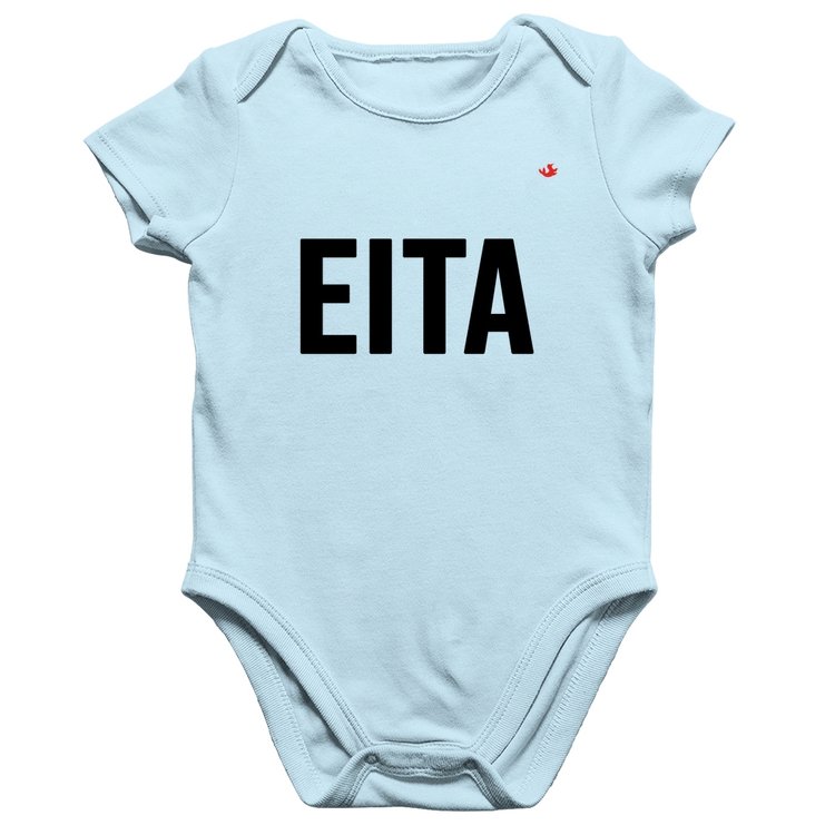 Body Bebê Algodão Eita - Azul Bebê