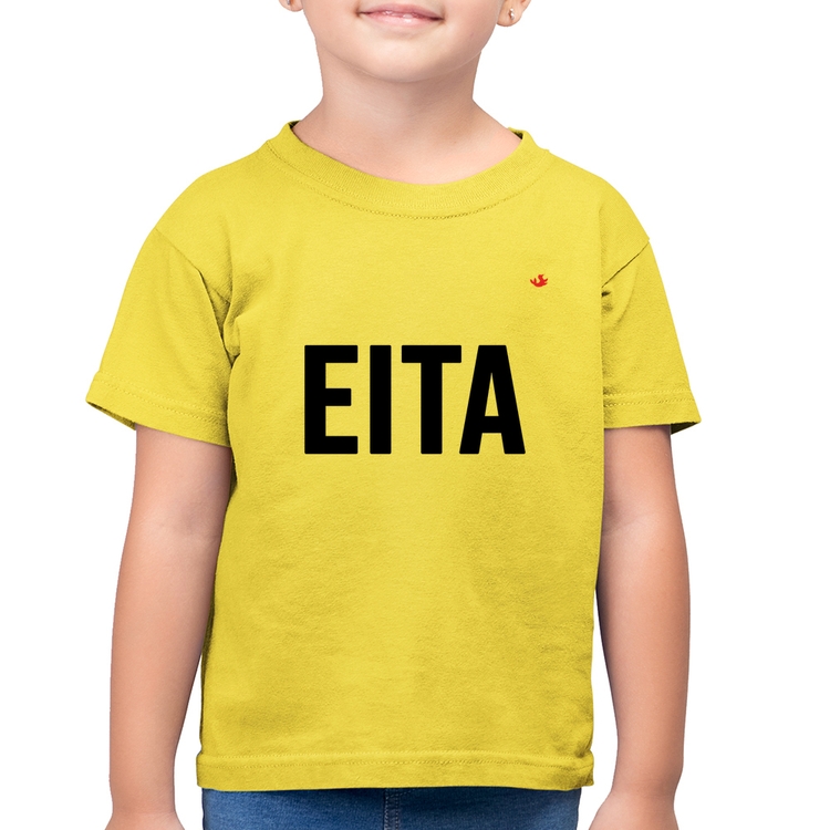 Camiseta Algodão Infantil Eita - Amarelo Canário