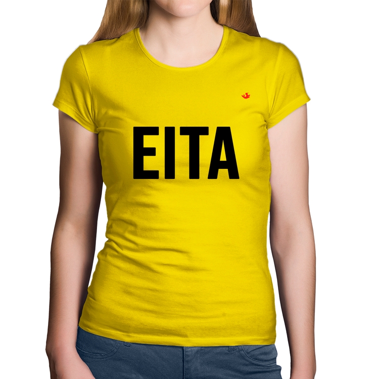 Baby Look Algodão Eita - Amarela