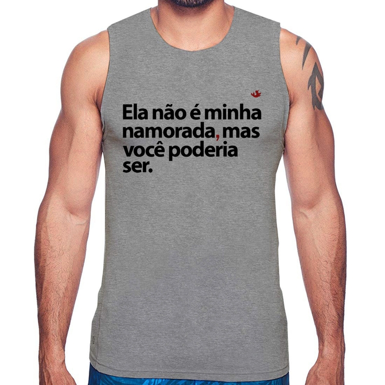 Regata Ela não é minha namorada, mas você poderia ser - Cinza