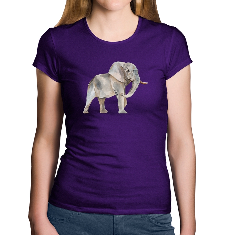 Baby Look Algodão Elefante - Roxa