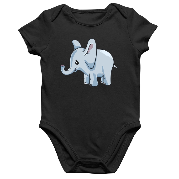 Body Bebê Algodão Elefante Bebê