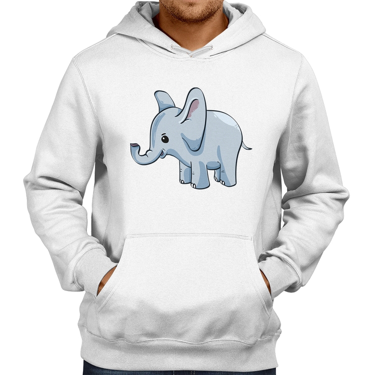 Moletom Elefante Bebê - Branco